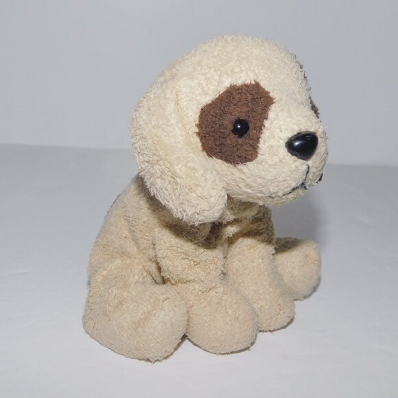 Russ Luv Pets Cream Brown Puppy Dog Buster 23233 Bean Bag Plush Chamois Feel 5" - Picture 2 of 5